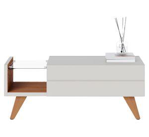 Mesa de centro rectangular Noronha 35.6x54x90 cm blanco