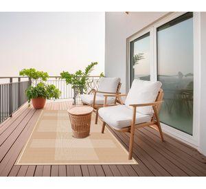 Alfombra Flatweave Flox beige 230x160 cm