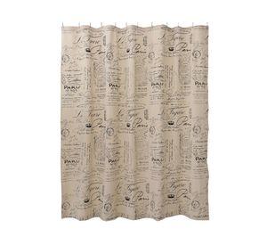 Cortina baño Letras 180x180 cm