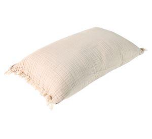 Cojín Gauze algodón beige 60x40 cm