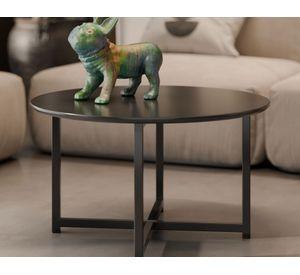 Mesa de centro redonda Flow 33.5x60 cm negro