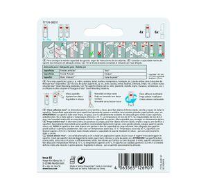 Cinta clavo autoadhesivo Superficies delicadas blanco 4 un