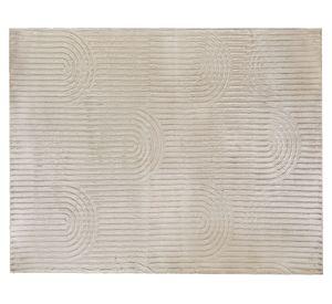 Alfombra curva poliéster beige 160x230 cm