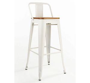 Piso Bar Tolix Taburete Asiento Madera