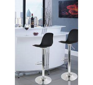 Pack 2 Sillas Altas De Bar Taburete Orlando-t Negro