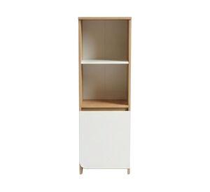 Librero Luna roble miel /blanco  39x120x31 cm