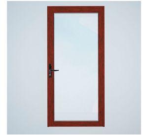 Puerta Interior vidriada 80x200 cm Aluminio termopanel derecha Madera Mundo Glass