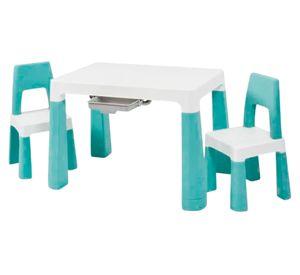 Mesa infantil con 2 sillas verde