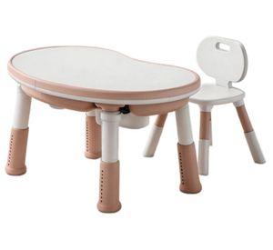 Mesa escritorio rosado + silla