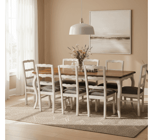 Comedor Normando 100x200 - 8 sillas cubierta Miel