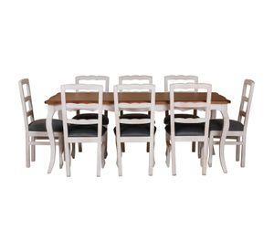 Comedor Normando 100x200 - 8 sillas cubierta Miel