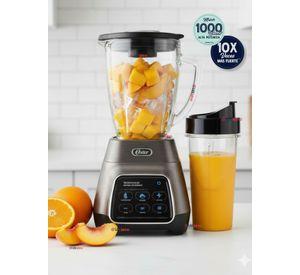 Licuadora Oster® programas automáticos con tecnología reversible, pantalla táctil y vaso BLend-N-Go