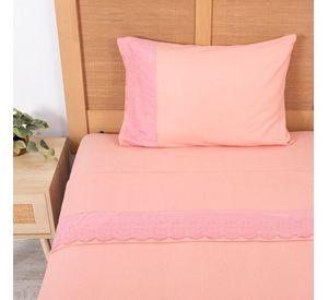 Sabana Polar Lisa Broderie 1.5 P Rosado