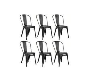 Pack de 6 Sillas Tolix - Negras