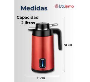 Termo Hervidor Eléctrico Acero Inoxidable 2 Litros Rojo