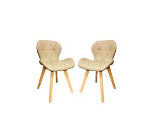 SILLAS ACOLCHADA RADAR WOOD ASIENTO ECOCUERO - 2 UNID