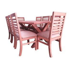 Comedor 8 Sillas Cruz Palillo Beige