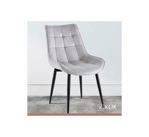 Pack de 4 Sillas de Comedor Macron Acolchada Terciopelo - Gris