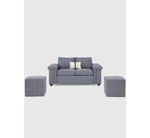 Sofá 2 cuerpos + 2 Pouf Sicilia Tela