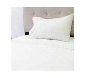 Juego de sábanas 1.5 plazas 210 hilos Drapped blanco