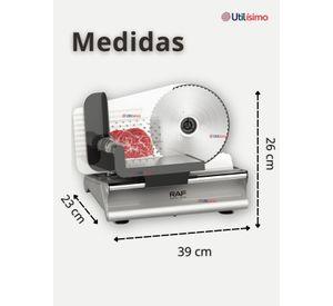 Rebanadora Cortadora Fiambre Carne Eléctrica RAF Plateada