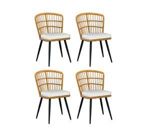 Silla Londres cojín marfil 4 unidades