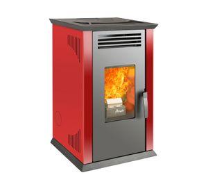 Estufa a pellets Italy 8100 9.2 kW rojo