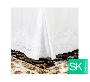 Faldón Broderie blanco súper king
