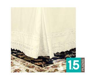 Faldón Broderie crudo 1.5 plazas