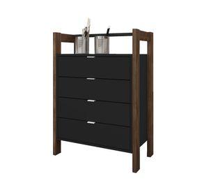 Mueble oficina 4 cajones AZ negro Tecnomobili