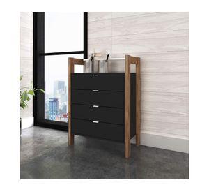 Mueble oficina 4 cajones AZ negro Tecnomobili