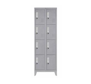 Locker 2 cuerpos 8 puertas gris Maletek