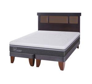 Cama europea 2 plazas Ortopedic advance base dividida + respaldo New Dublin chocolate Cic