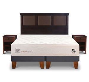 Cama europea 2 plazas Cocopedic + Set Torino chocolate Cic.