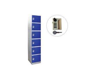 Locker plástico 6 puertas clave Maletek