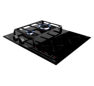 Encimera a gas + inducción 4 quemadores JZC 64322 ABB BK negro