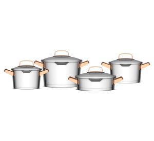 Batería 8 piezas Niza cobre Simple Cook