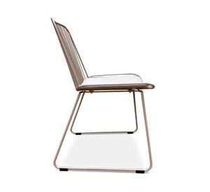 Silla metálica Isabella taupe