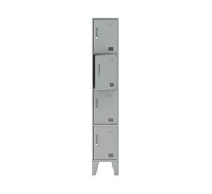 Locker Office L1A4 gris 1 cuerpo 4 puertas