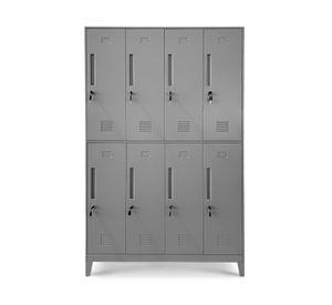 Locker Office L4A2 gris 1 cuerpo 8 puertas
