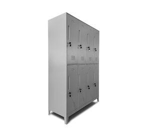 Locker Office L4A2 gris 1 cuerpo 8 puertas