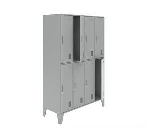 Locker Office L4A2 gris 1 cuerpo 8 puertas
