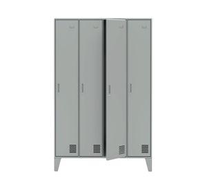 Locker Office L4A1 gris 1 cuerpo 4 puertas