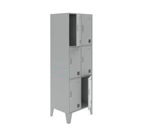 Locker Office L2A3 gris 1 cuerpo 6 puertas