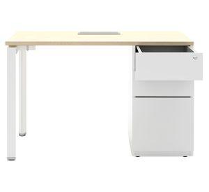 Escritorio pasacables 2 cajones Neo natura/blanco