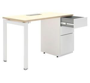 Escritorio pasacables 2 cajones Neo natura/blanco