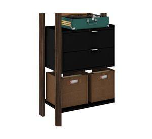 Gabinete 2 cajones AZ negro Tecnomobili