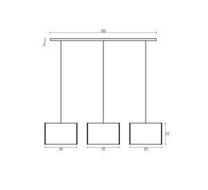 Lámpara colgar 3L E27 triple cromo Diseño 3.