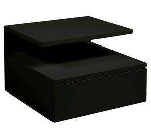 Velador 1 cajón Ashlan negro