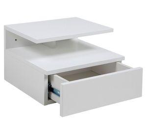 Velador 1 cajón Ashlan blanco